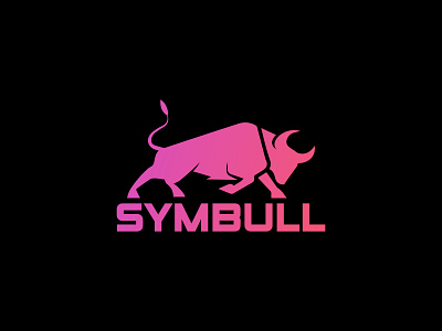 SymBULL clean concept design logo minimal typography vector