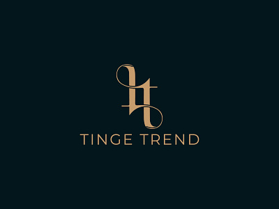 Tinge-Trend clean concept design logo minimal typography vector