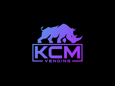 KCM clean concept design logo minimal typography vector