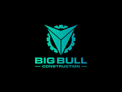 big-bull clean concept design logo minimal typography vector