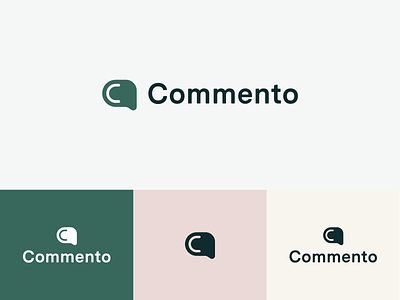Commento Logo: Concept branding comment feedback green green logo grid icon logo logo design product typography vector