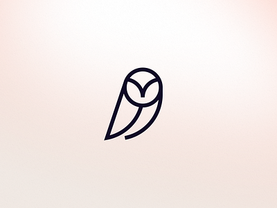 Nyctea – Owl Symbol bird branding gradient icon logo minimal outline owl snow web