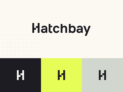 Hatchbay – Logotype branding business logo pattern ui vibrant web