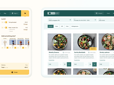 Nordish Market – Webshop design desktop food green health restaurant shop ui web website