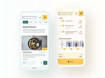Nordish Market – Mobile Webshop app branding design food green health healthy mobile restaurant ui web