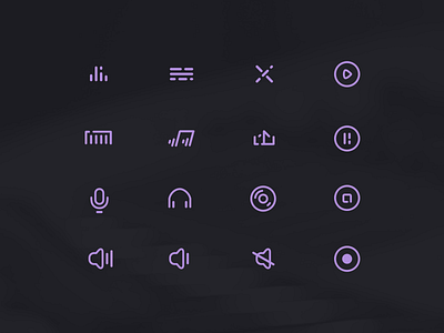 Music Icons app client design flat icon icons ipad iphone music ui web wip