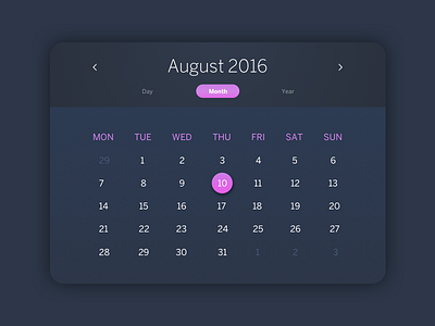 Calendar Widget app calendar daily ui dark design iphone mobile page plan ui ux web