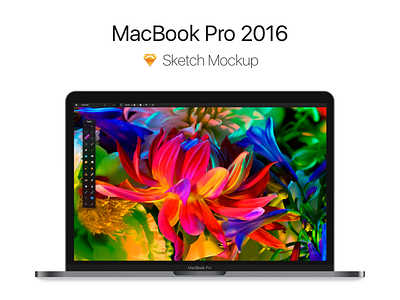 Macbook Pro 2016 - Free Sketch Mockup apple free freebie grey ios macbook mockup pro screen sierra sketch space