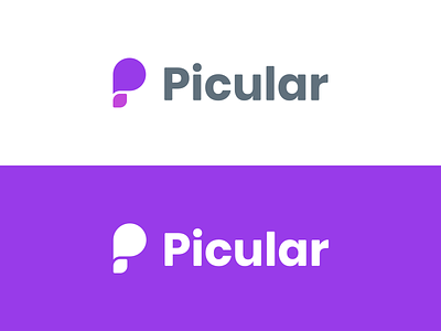 Picular Logotype app branding design flat icon logo logomark minimal process sketch type typography vector web