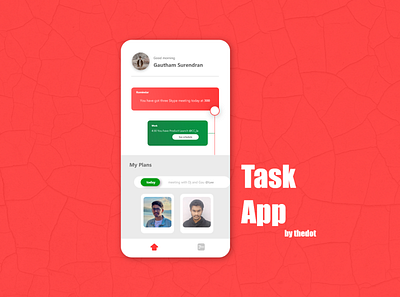 Task App Shot task ui xd