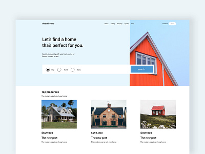 thedot.home real estate ui concept
