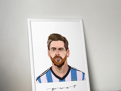 G O A T a.k.a Lionel Messi design illustration