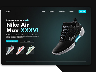 Nike Landing page concept