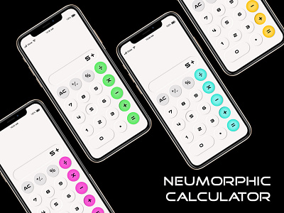Neumorphic Calculator app calculator dailyui minimal neumorphism ui