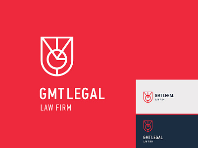 GMT Legal - law firm brand branding firm gmt law legal logo logotype monogram shield symbols