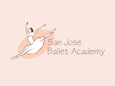 San Jose Ballet Academy ballet dancer ballerina logo logotype brand branding san jose ballet academy