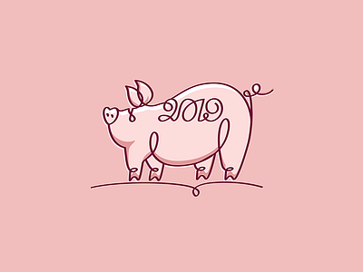 Happy Piglet Year! brand brandidentity branding design font icon identity logo logotype typography vector