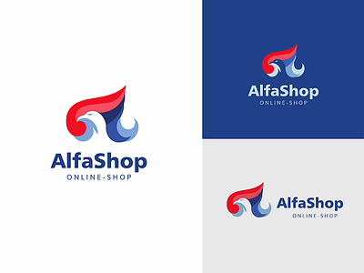 AlfaShop.kz agency brand brandidentity branding company design font icon identity illustration logo logotype typography vector
