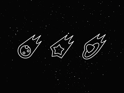 Bad Weather Icons alien icon invasion meteorite monogram pictogram shooting star symbol weather