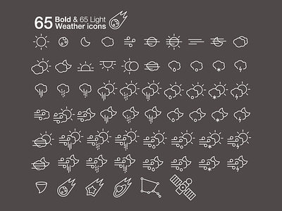 Weather Icons Pack cloud free freebie icon icons moon pictogram rain sun sunrise vector weather