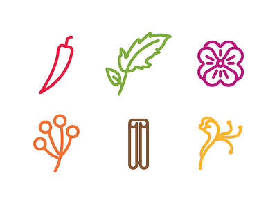 Winefolly Iconography acacia chili cinnamon flower honeysuckle icons leaf pack set stroke vector violet