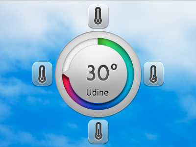 Temperature widget climacons round temperature ui weather