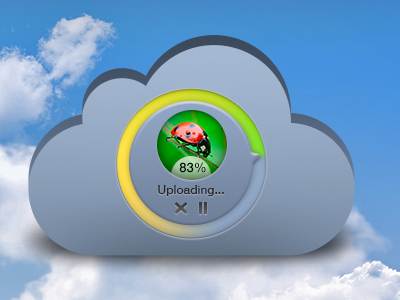 Upload In The Cloud (freebie) upload progress cloud file ui freebie psd photoshop