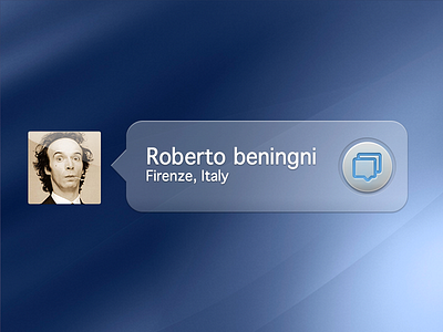 Message from mister Benigni chat message rebound transparent ui widget