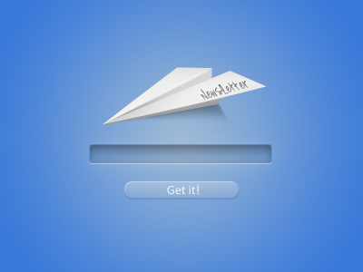 Newsletter - Get It! button input newsletter paper plane subscription ui