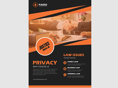 Flyer design for lawyer office.