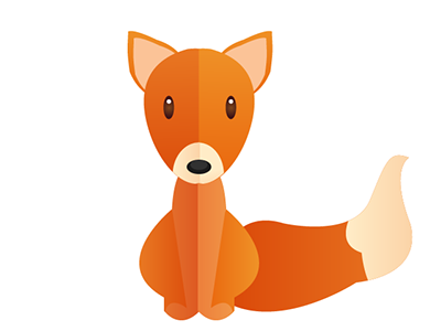 Foxy fox illustration vector