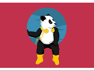 Coolest Panda illustration panda vector
