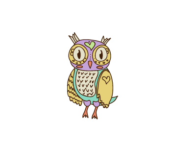 Owls Again line owl vector