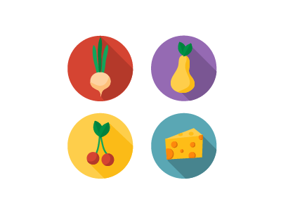 Food Icons cheese food icon vector