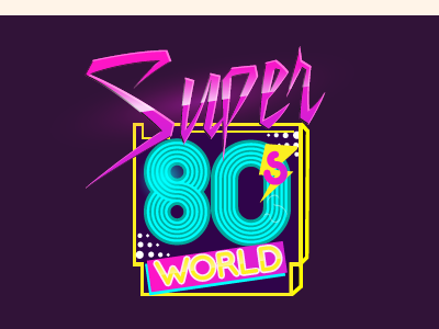 Super 80's 80s logo neon proposal