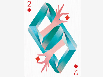 2 of Diamonds card cardgames contest diamonds illustration playing arts poker two