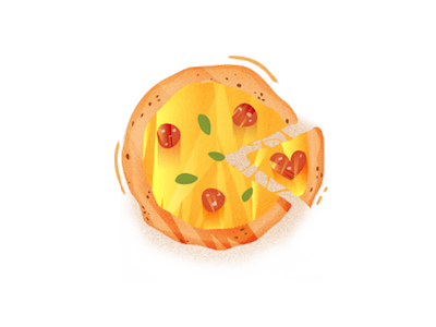 Pizza Love cheese food illustration love pizza salami share