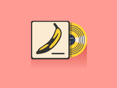Velvet Underground album cover icon minimal vector velvet underground vinyl warhol