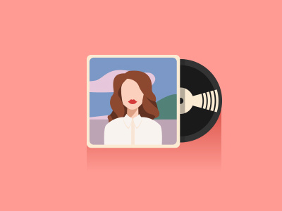 Lana del Rey album icon lana del rey minimal vector vinyl