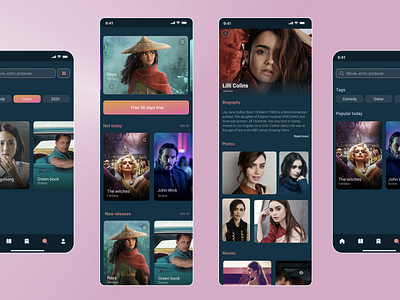Online cinema app app cinema design