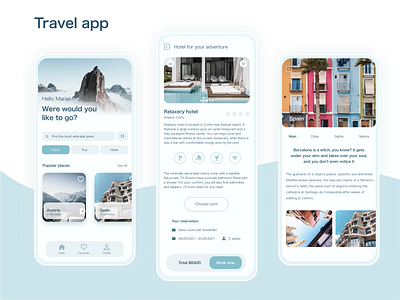 Travel app app design travel