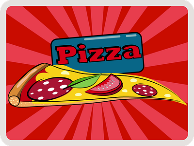 Pizza 2d adobe illustrator cheese design food graphic design illustration line art pizza slice of pizza tasty vector