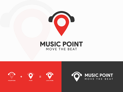 Music Point Logo branding logo logo design music logo music point logo point logo