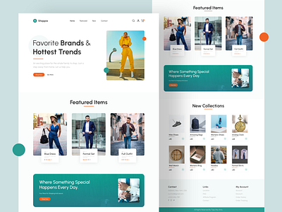 Fashion Shop Website UI Design e commerce website fashion website full website ui shopping website ui design website ui