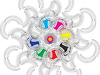 Bone Wheel and the Spectra Force anime bones cartoon circle circles cmyk dope art geometric illustration pswzrd radial rainbow rgb skulls spectrum the diamond riot tony jose matos tonyjmatos vector vector art