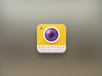 Flat App Icon app augmented reality flat icon icon ios iphone lens music