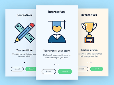 Becreatives App design illustration uidesign