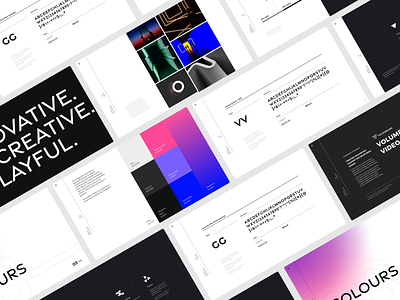 Volograms - Brand Guidelines brand guide brand guidelines brand identity design gradients guidelines layout design look feel typography volo