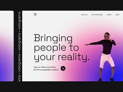 Volograms Website Design: Homepage UI/UX Design