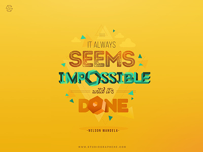 Impossible? inspiration nelson mandela poster quote